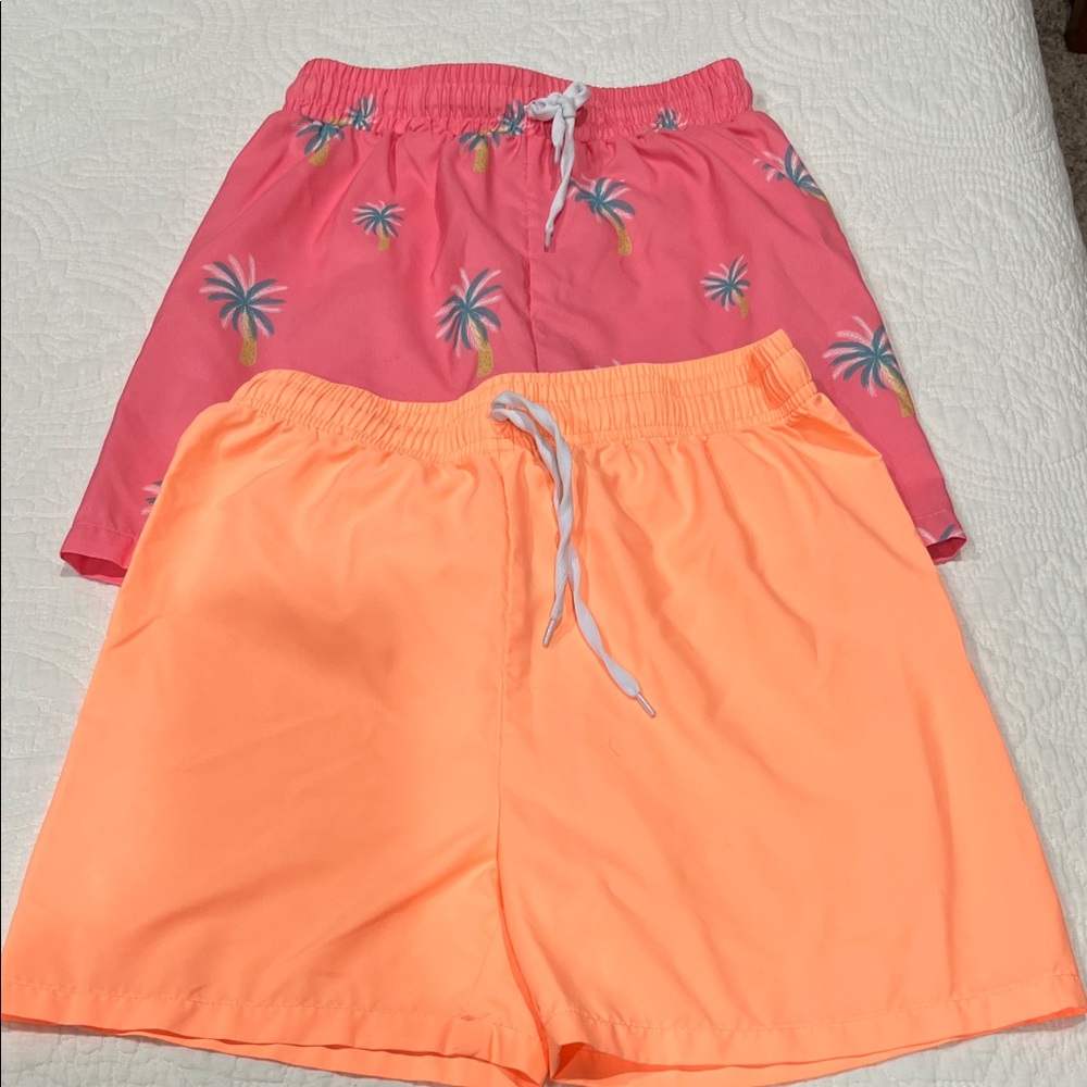 Pink and Orange Swim Shorts Set